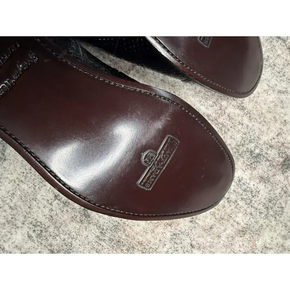 Stacy Adams Men's Madison Spectator Spat Cap Toe Demi Boot Sz 13